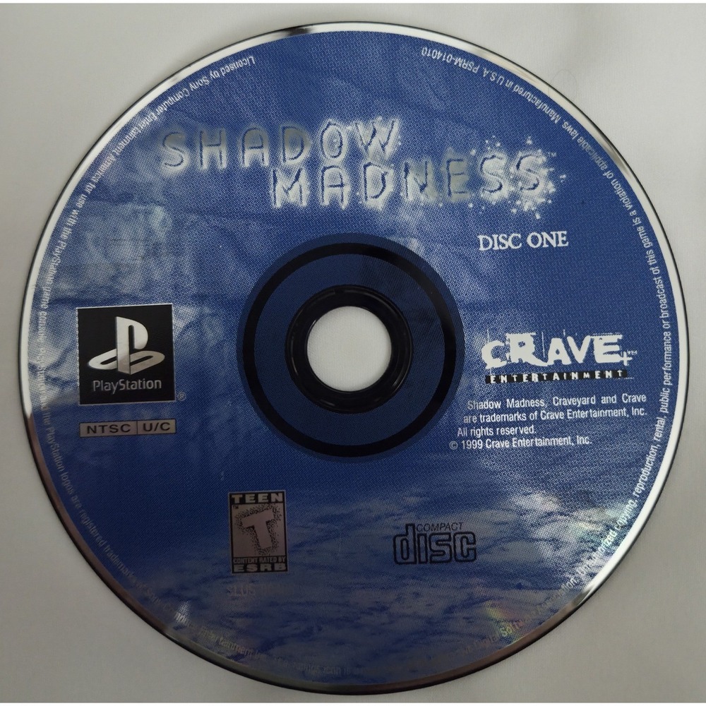 Shadow Madness (Sony PS1, 1999) Discs‎ 1 & 2 Set Authentic Loose TESTED